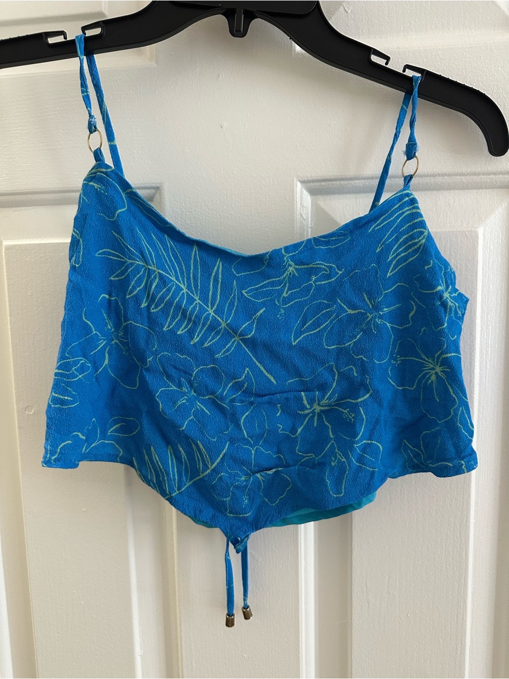 Charlie Holiday Backless Blue Crop Top